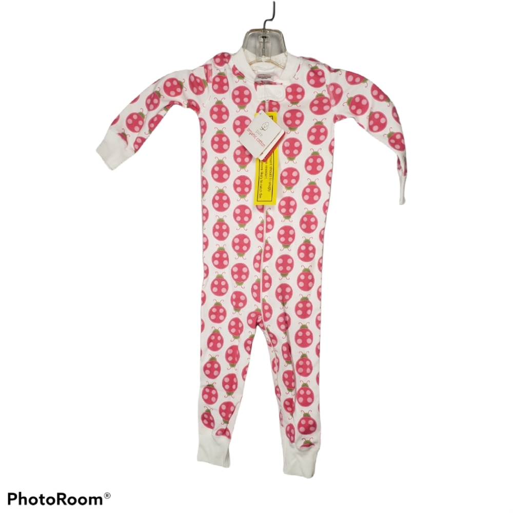 NWT Hanna Andersson Ladybug Organic Cotton One-Piece Pajama